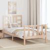 vidaXL Bed Frame without Mattress 90x190 cm Single Solid Wood Pine