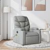 vidaXL Massage Recliner Chair Light Grey Fabric