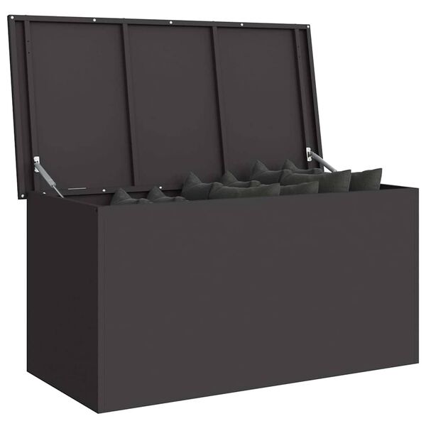 vidaXL Outdoor Storage Box Black 100 x 50.5 x 50 cm Steel