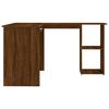 vidaXL Corner Desk Brown Oak 120x140x75 cm Engineered Wood