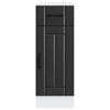 vidaXL Kitchen Base Cabinet Lucca Black Engineered Wood