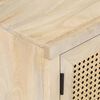 vidaXL TV Cabinet 120x30x40 cm Solid Mango Wood and Natural Cane
