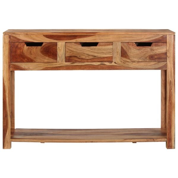 vidaXL Console Table 110x35x75 cm Solid Wood Acacia