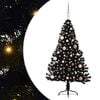 vidaXL Artificial Pre-lit Christmas Tree Black 150 cm PVC