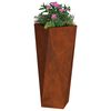 vidaXL Planter Rusty 30 x 30 x 75 cm Weathering Steel