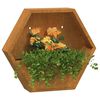 vidaXL Wall Planters 2 pcs Rusty Corten Steel 46x10x40 cm