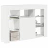 vidaXL Corner LED TV Cabinet Wall-mounted High gloss White 100x40x68cm