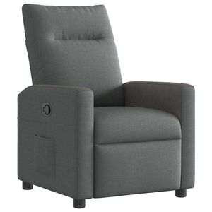 vidaXL Recliner Chair Dark Grey Fabric