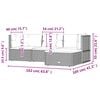 vidaXL 4 Piece Garden Lounge Set with Cushions Grey Poly Rattan
