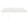 vidaXL Manual Retractable Awning with Posts 4x3 m Cream