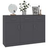 vidaXL Sideboard Grey 110x30x75 cm Engineered Wood