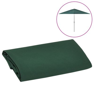 vidaXL Replacement Fabric for Outdoor Parasol Green 300 cm