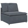 vidaXL Modular Sofa with Cushions Dark Grey