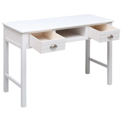 vidaXL Writing Desk White 110x45x76 cm Wood