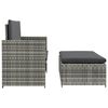 vidaXL 2 Piece Garden Lounge Set with Cushions Poly Rattan Grey