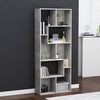 vidaXL Book Cabinet Concrete Grey 67x24x161 cm Engineered Wood