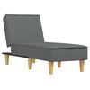 vidaXL Chaise Longue Dark Grey Fabric