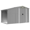 vidaXL Garden Shed Grey 277x192.5x179 cm Galvanised Steel