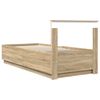 vidaXL Bed Frame with Headboard Sonoma Oak 90 x 190 cm Engineered Wood