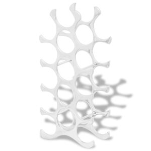 vidaXL Wine Stand for 15 Bottles Silver Aluminium