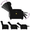 vidaXL Massage Recliner Chair Black Fabric