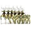 vidaXL Christmas Reindeers 6 pcs Gold 120 LEDs