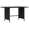 vidaXL Garden Dining Table Black 110x70x65 cm Poly Rattan