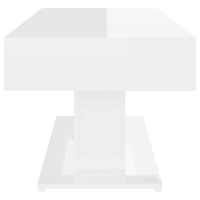 vidaXL Coffee Table High Gloss White 96x50x45 cm Chipboard