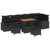 vidaXL Garden Sofa Set with Cushion with Storage 9 pcs Black