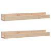 vidaXL Wall Shelves 2 pcs 80x12x9 cm Solid Wood Pine