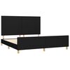 vidaXL Bed Frame without Mattress Black 152x203 cm Queen Fabric