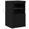 vidaXL LED Sideboard 41 x 37 x 67 cm Engineered Wood Black Oak