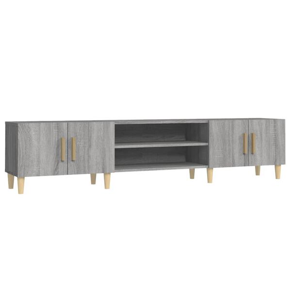 vidaXL TV Cabinet Grey Sonoma 180x31.5x40 cm Engineered Wood