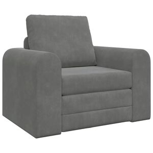 vidaXL Sofa Bed Dark Grey 98 x 71 x 83 cm Velvet