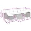 vidaXL 8 Piece Garden Sofa Set with Cushions Grey Poly Rattan
