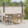 vidaXL Garden Dining Set with Cushion 5 pcs Beige Poly Rattan