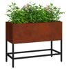 vidaXL Raised Garden Planter Rusty 60 x 26 x 45 cm Weathering Steel