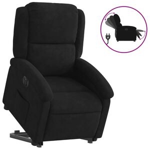 vidaXL Electric Stand up Recliner Chair Black Velvet