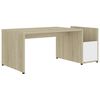vidaXL Coffee Table White and Sonoma Oak 90x45x35 cm Engineered Wood