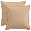 vidaXL Cushion Cover 2 pcs HOUTEN Cream 45 x 45 cm Faux Linen