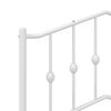 vidaXL Metal Replace Headboard White 150 cm