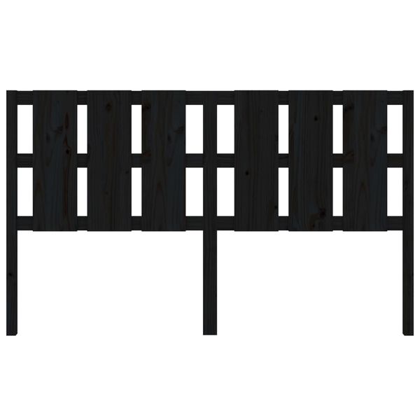 vidaXL Bed Headboard Black 185.5x4x100 cm Solid Wood Pine
