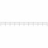 vidaXL Garden Fence with Hoop Top Steel 1673x100 cm Black