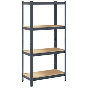vidaXL 4-Layer Storage Shelf Anthracite Steel&Engineered Wood