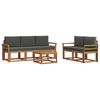 vidaXL Outdoor Sofa Set 6 pcs Natural and Anthracite