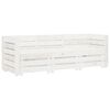 vidaXL Garden 3-Seater Pallet Sofa Wood White
