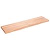 vidaXL Bathroom Countertop Light Brown 120x30x(2-4) cm Solid Wood