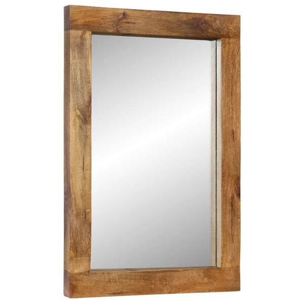 vidaXL Mirror 70x50 cm Solid Wood Mango and Glass