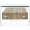 vidaXL Coffee Table Clear 98x45x31 cm Tempered Glass
