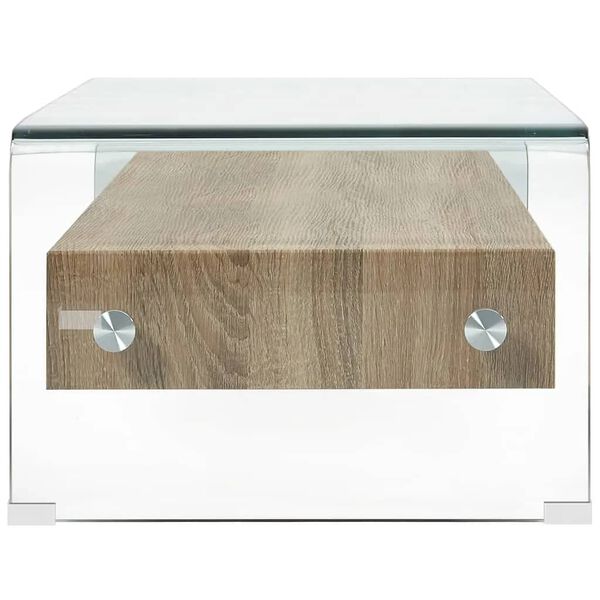 vidaXL Coffee Table Clear 98x45x31 cm Tempered Glass